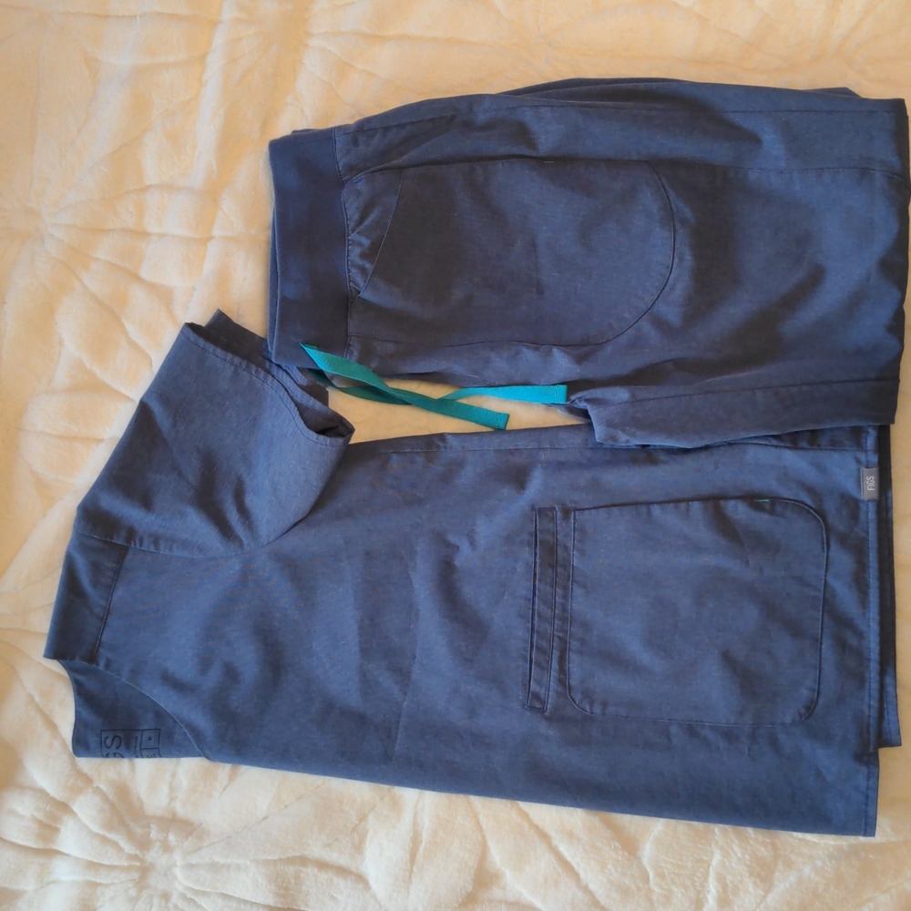 Figs EAC scrub set in denim